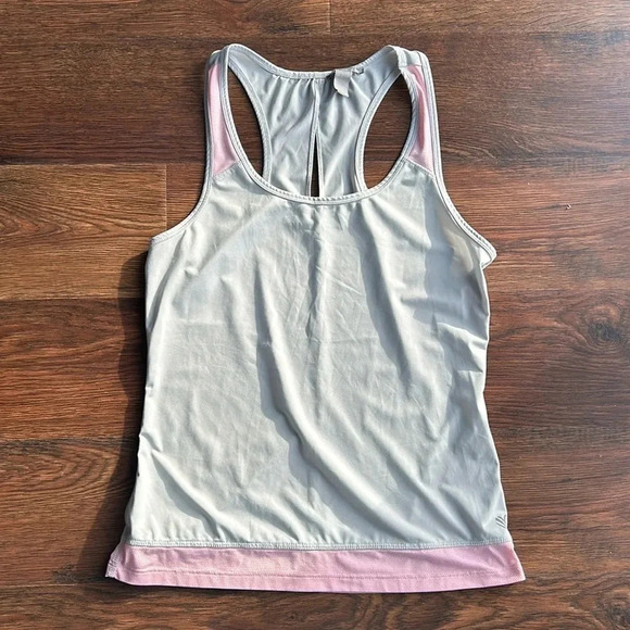 Gray & Pink Tank Top | Workout Tank Top | Tank Top for Gym | Workout Top - Picture 1 of 6